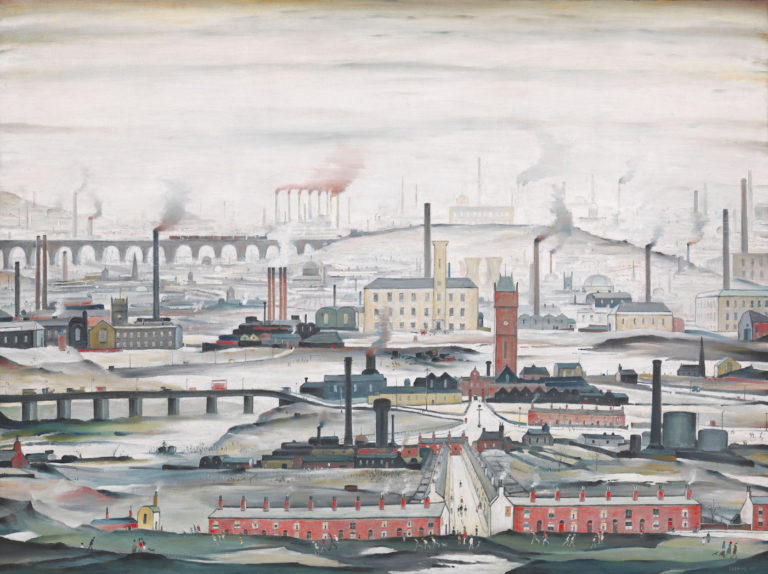 «منظر صنعتی» اثر ال اس اوری (۱۹۵۵) در سال ۱۹۵۶ توسط هیات امنای موقوفات چنتری به موسسه تیت داده‌شد