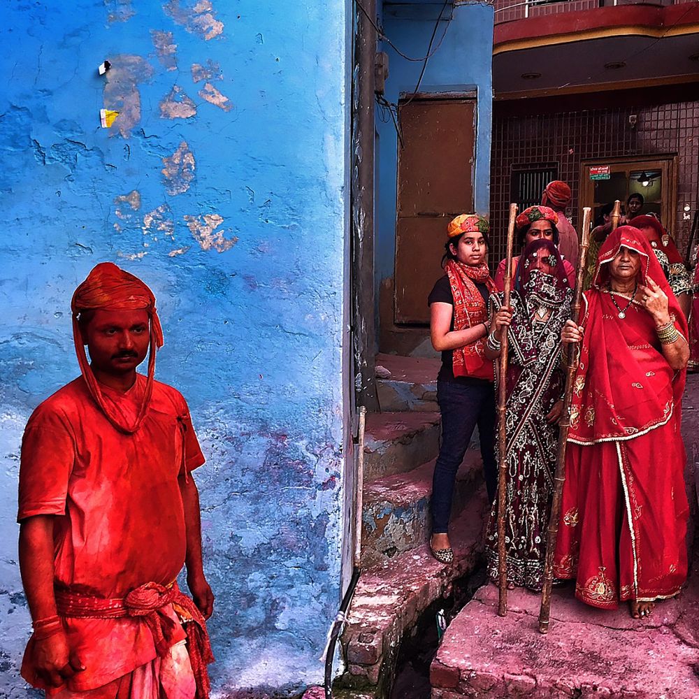 شهروندان هندی جشنواره هولی در ماتورا نزدیکی دهلی - مجید سعیدی </p>


<p>
