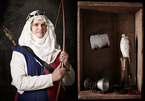پرتره‌‌‌هایی از افراد در نقش قهرمانان قرون وسطایی / آمبِر مک کیگ